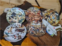 Collection of Collector Plates and Stands Puppy