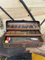 Vintage Tackle Box With Contents