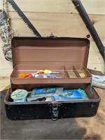 Vintage Tackle Box With Contents