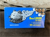 One Box of 50  - 9mm  Luger Ammo