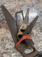 Lot of 4 Antique Saws