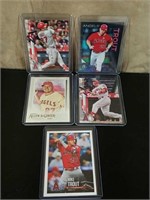 (5) Mint Rare Mike Trout Baseball Cards
