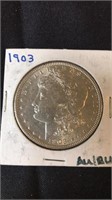 1903 AU Morgan Silver Dollar