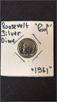 1961 Silver Roosevelt Dime ‘proof’
