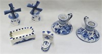 Delft-Blue-Hand painted miniatures-6 items