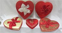 Valentine-candy boxes-5 items-largest 10"