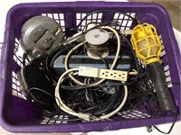 Laundry Basket of wires & cords
