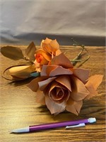 THREE WOODEN ROSES- HANDMADE BY CANADIAN NATIVE