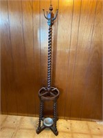 ANTIQUE COAT RACK WITH CANE STAND