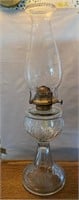 ANTIQUE OIL LAMP WITH SHADE