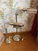 PAIR OF MODERN BRASS LAMPS- TABLE AND FLOOR