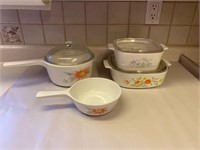 4 PIECES OF CORNING WARE