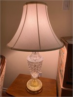 PAIR OF CRYSTAL LAMPS WITH SHADES