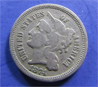 1874 Three-Cent Nickel