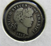 1912D Barber Silver Dime