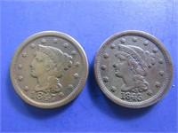 1845 & 1947 Large Cents