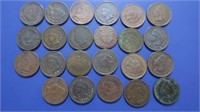 23-1900's Indian Head Pennies