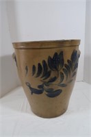 Antique(1833) #4 Blue Glaze Crock J. Swank&Co