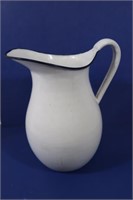 Vintage Porcelain Enamel Pitcher