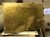 THE ALTAIR APTS. BRASS SIGN -  VINTAGE BRASS SIGN