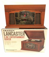 New! Crosley Lancaster Turntable w/AM/FM and CD