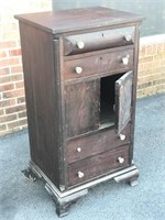 Antique Dresser/Cabinet w/Glass Drawer Pulls