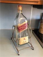 Vintage Johnnie Walker Cradle Swing w/Bottle