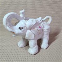 White Porcelain Elephant Figurine