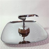 Chrome Tray With Mounted Nut Cracker