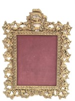 Vintage 8 x 10 Ornate Solid Brass Picture Frame