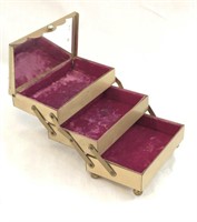 Vintage 1960’s Small Accordion Jewelry Box