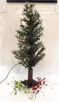 3ft Alpine Lighted Tabletop Christmas Tree