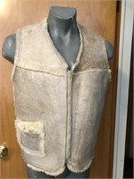 The Sheepskin Factory Lined Leather Vest