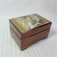 Small Vintage Wooden Music Box
