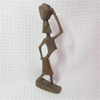Wooden Hand Carved Woman Sculpture