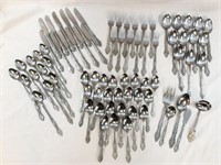 Stanley Roberts Rose Flatware and Serving 12
