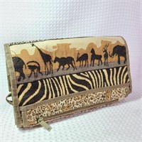 Tapestry Style Safari Print Rolling Travel Bag