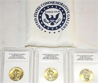 3-US 24K  PLATED DOLLAR COINS ! -OAK-2