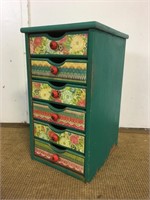 Small Vintage Chest of Drawer Floral Motif