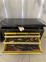 Metal Tool Box With Contents