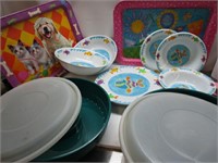 Kids TV Trays, Plastic Dishes, & Chip & Dip Bowls