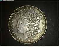 1921 No Mark Morgan Silver Dollar