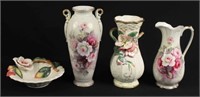 Hand Paint Rose Porcelain & Fritz and Floyd