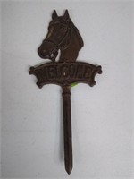 Iron Horse "Welcome" Yard Ornament--13" tall