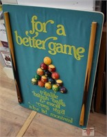 Vintage Pool Ball "3D" advertising sign 24" x 32"