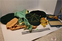 Boy Scout Badges, pins, hats and scarfs