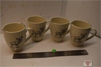 4 "Moose" Coffee Cups