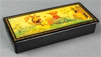 Russian Hand-Painted Lacquer Box