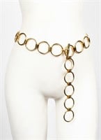 Gold-Tone Hoop Chain Link Belt