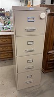 Commodore four drawer metal filing cabinet with